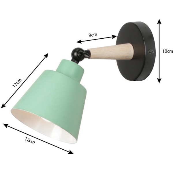 St. Modern Creative Vägglampa Dekoration Vardagsrum Sovrum Enkel Metall Vägglampa - Grön, för inomhus och utomhus