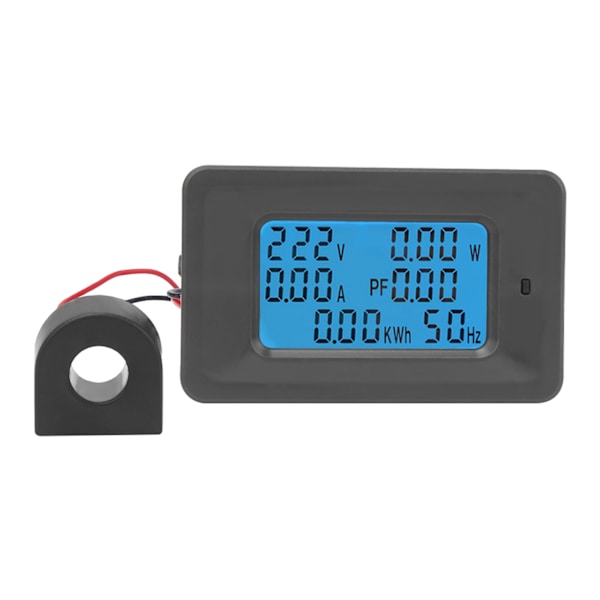 Digital LCD Spänning Ström Effektmätare Panel 6 i 1 110-250V 100A