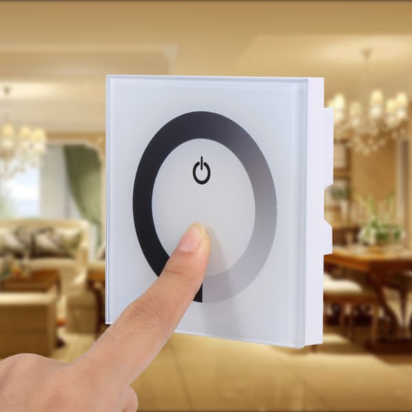Enfärgad Touchpanel Dimmer Väggströmbrytare Kontroller LED Ljuslist DC 12V-24V Vit