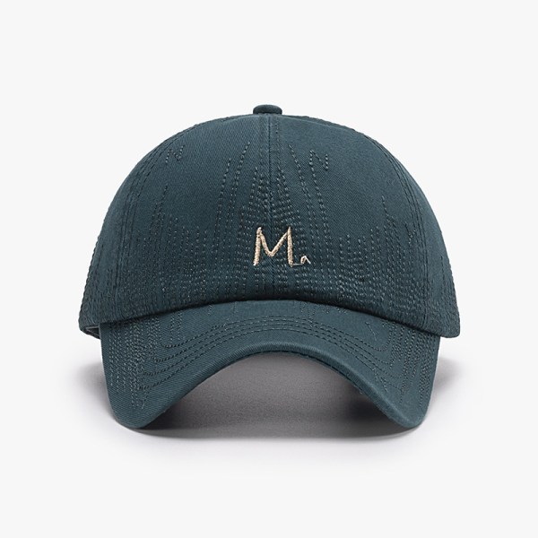 Udendørs sport solskærm brev broderet baseball cap tøjtilbehør Malachite Green