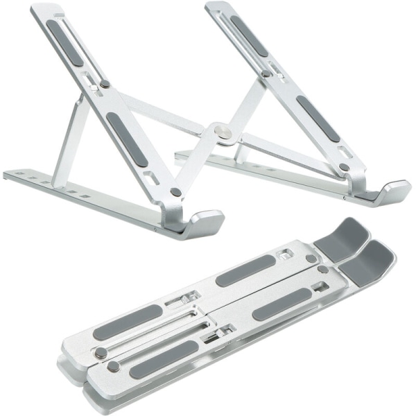 Bärbar stativ Vikbart datorställ, aluminiumlegering, värmeavledning, ([Apple Silver] helt aluminiumlegering - hopfällbar bärbar dator)