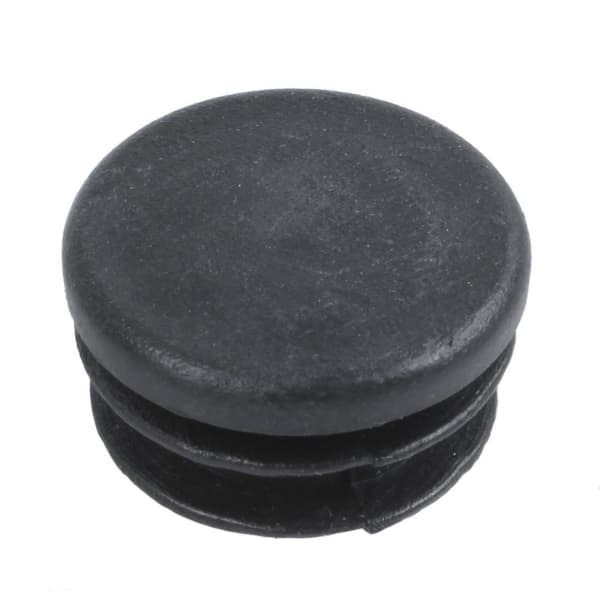 Rund plastlock stol bordsben räfflad rörinsats 22 mm diameter 150 st Black
