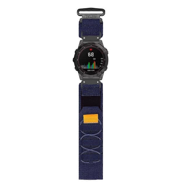 26 mm urrem til Garmin Fenix 8 51 mm/7X/6X/5X Quick Release nylonrem med velcro Multicolor Style E