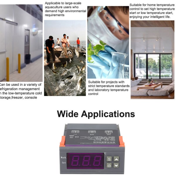 Ultrabred spänning mikrodator intelligent digital display termostat