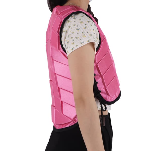 Ridväst för barn, vadderat kroppsskydd, rosa