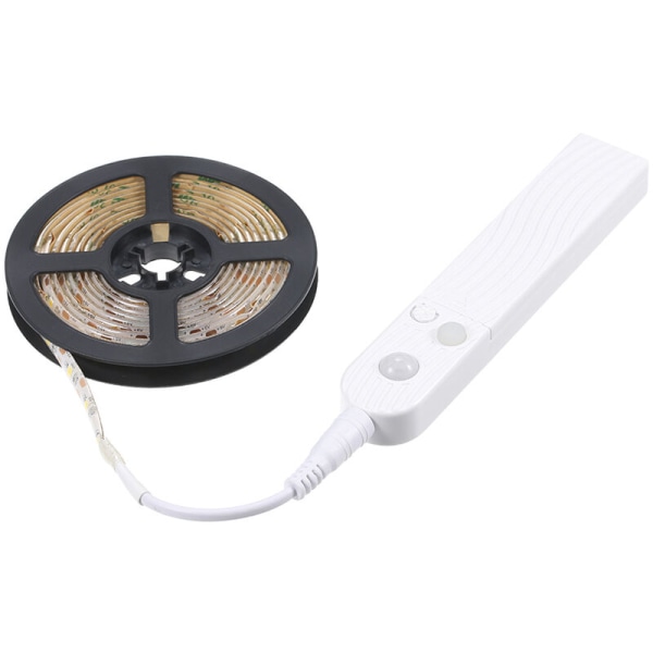 6500K, kallvitt ljus, 1 meter ljus med sensor +, smart LED-sensorljus med batterilåda, lämplig för inredning