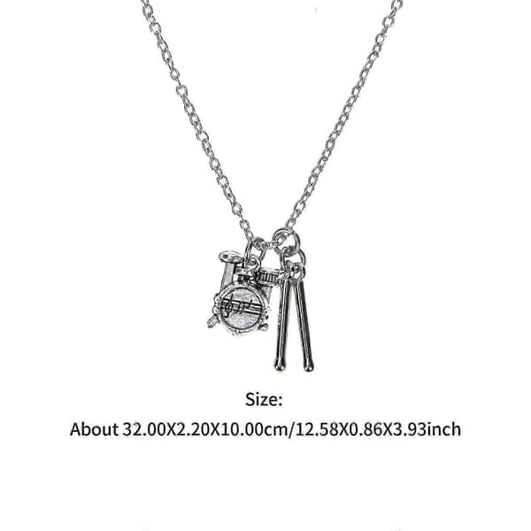 Trumset Halsband Unik Design Hänge för Dekor 2st Silverlegering