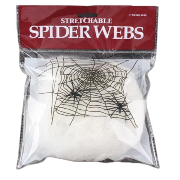 Halloween dekorasjonslokale Layout Graveyard Layout Spider Cotton Luminous Cobweb (200g Luminous Cotton + 6 Edderkopper)