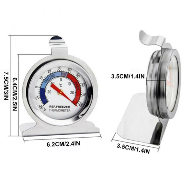 Rustfritt stål Kjøleskap Termometer Fryser Termometer Fryser Termometer Fryser Termometer Termometer