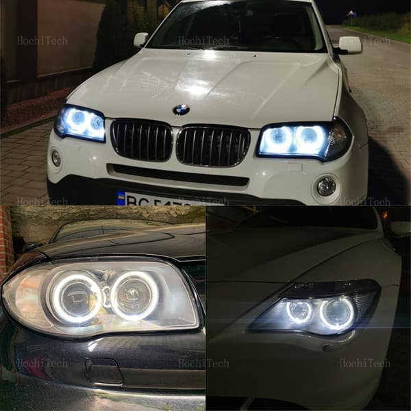 【HT】20W virheetön valkoinen LED Angel Eye -rengasmerkkivalopolttimot BMW E87 E39 M5 E60 E61 E63 E64 M6 E65 E66 E83 X3 E53 X5 -malleihin 1 Pair