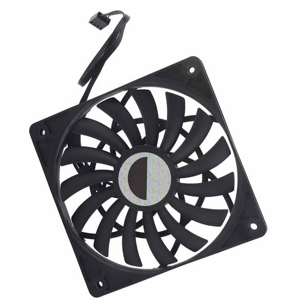 F12012 Computer CPU Køleventilator Ultratynd Stationær Computer Køler Ventilator (4PIN Sort)