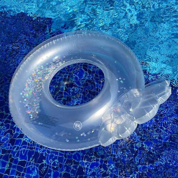 Glitrende Musling Svømmering - Børns Ryglæn Sædering til Udendørs Poolfester Sequined shell swimm 70