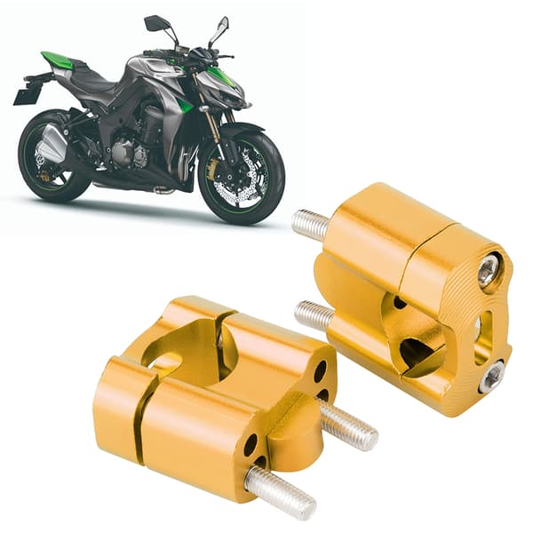 Par 22mm/28mm 1/8in 7/8in Styremontering Klemmer Riser Adapter CNC Aluminium Legering Gull