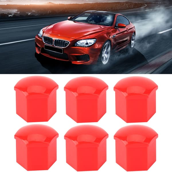 20 st 19 mm Röda Legeringshjul Mutterkapslar Auto Lug Bultskydd Exteriörskydd