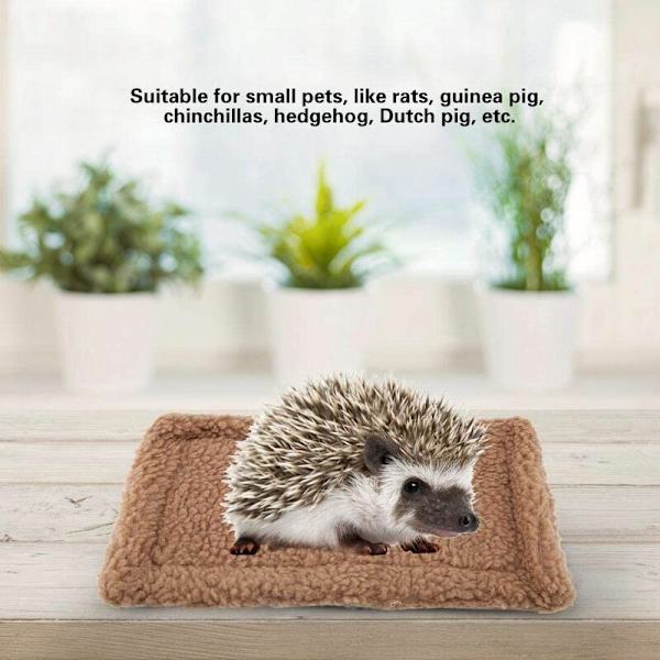 Små marsvin hamster sänghus rektangulär plysch varm matta sovdyna kudde Husdjur för möss Råttor Chinchillor Kanin He