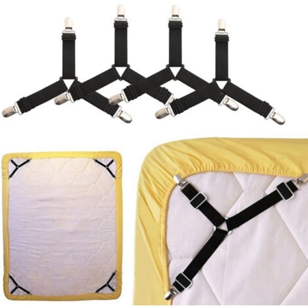 Triangulär bladhållare Clip Justerbar blad Clip Blad Clip Spännehållare, 4st svart 4st vit