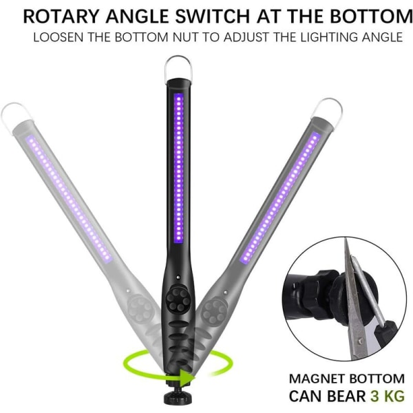 Bærbar krok desinfeksjonsstav UV desinfeksjonslampe,