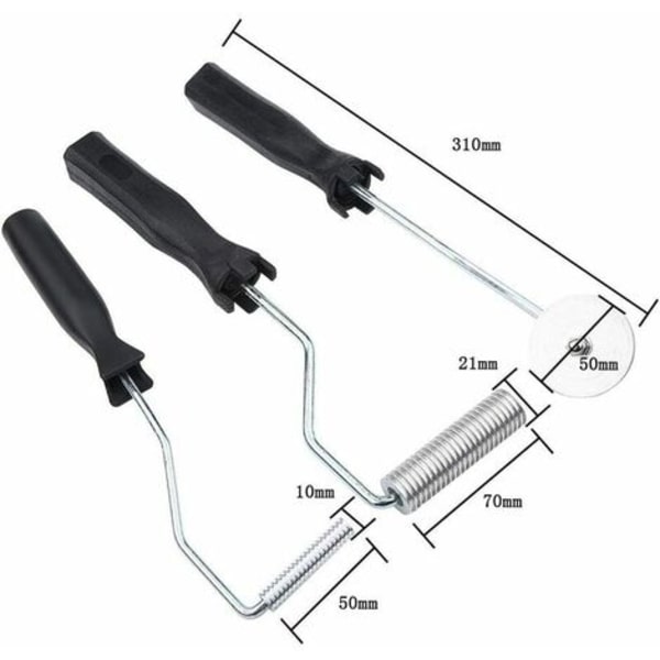 3st Bubbler Roller, Bubble Paddle Tool, Aluminiumlegering glasfiber, Kit för form, harts, komposit