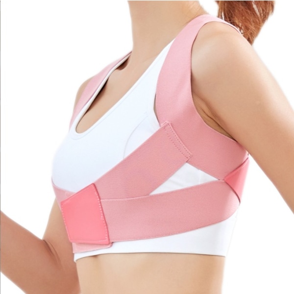 Ryggkorrigeringsbelte, bryst og skuldre, ryggkorreksjonsbelte, rosa (M)