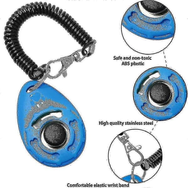 4-pack hundträningsklicker med handledsrem för husdjur