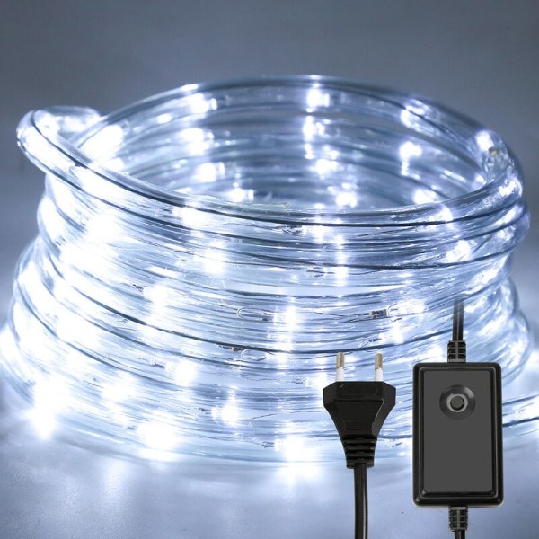 Hengda Utendørs LED Lys Rør String Lights Julepynt med strømadapter, 50m Gul - Gul，for innendørs og o
