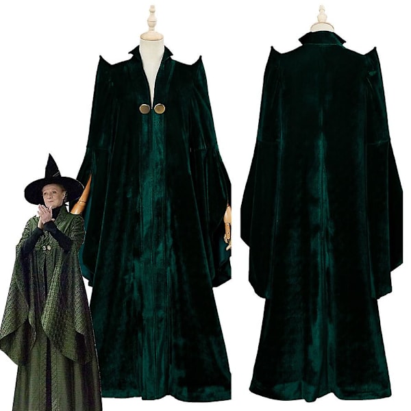 Minerva mcg professor cosplay kostyme fløyelskappe halloween M