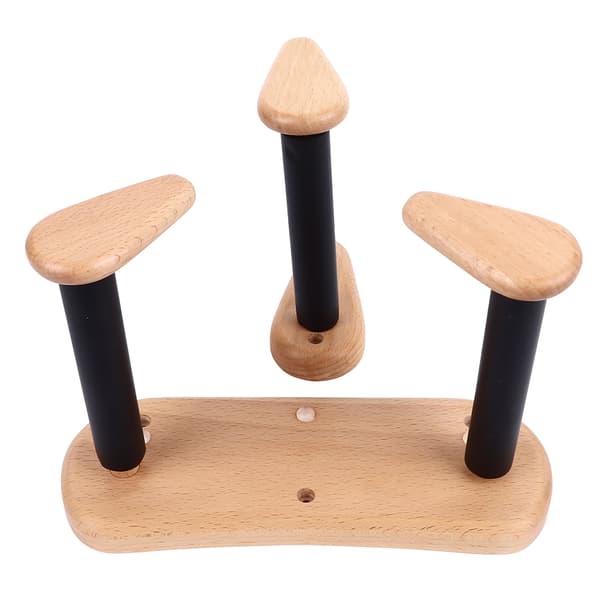 Universelt Horisontalt Træ Vægmontering Pladsbesparende Split Base Akustisk Guitar Display Hænger Uden Hygrometer