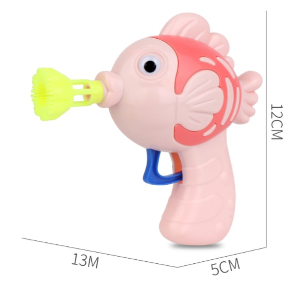 Barneleke mini manuell boblepistol søt liten fisk (rosa liten søt fisk),
