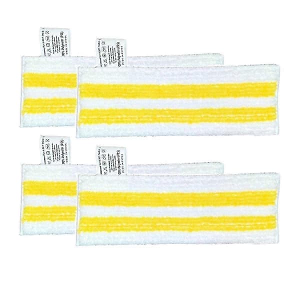4-pak mikrofiber gulvkludssæt til Easyfix Sc2 - Sc5 gulvmundstykke WhiteYellow