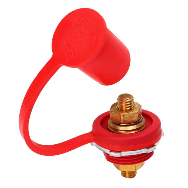 250A Batteri Terminal Connector 3/8in Stærke Messing Stud Terminaler til Bil RV Båd Rød