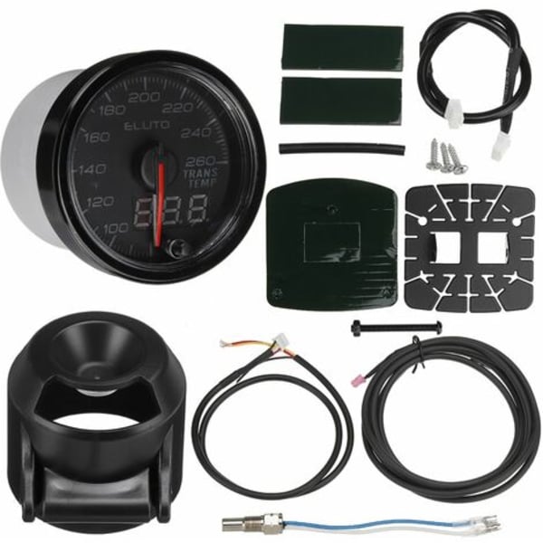 2" 52 mm 0-260°F Dual Vision transmissionstemperaturmåler 10 farver LED-baggrundsbelysning
