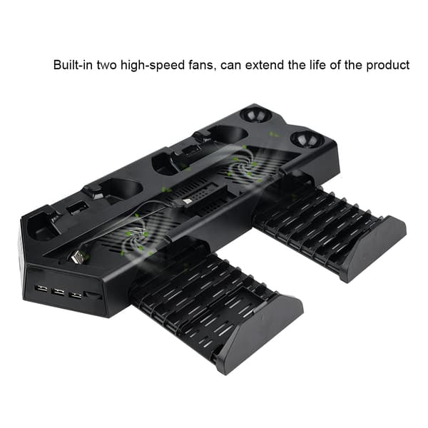 Bærbar 3 i 1 Opladningsdock Opladerbase til PS4 Slim Pro VR