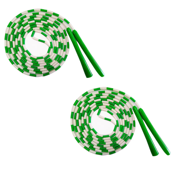Långt hopprep med pärlor, hopprep för flera personer i grupp, green5m