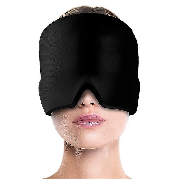 Päänsärkyä lievittävä cap, monikäyttöinen kipua lievittävä jääpakkaus Black