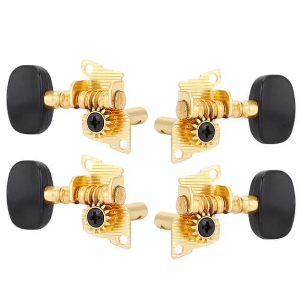 2L2R Sort Guld Knap Klassisk Stil Ukulele Stemmeskruer Mekanik DIY Dele