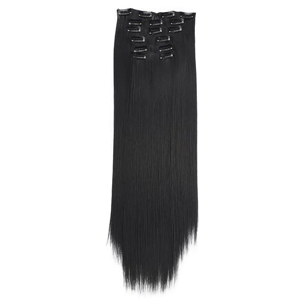 6-delt 60 cm hårforlengelse med klips i 16 klips for cosplay-fest