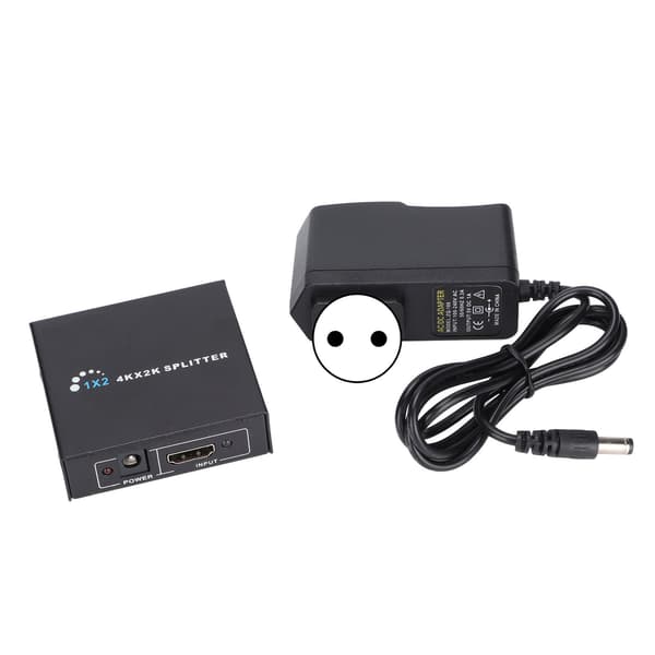 HD Multimedia Interface Splitter 1 inn 2 ut HD Multimedia Interface Extender for skjermer LCD-TV-er datamaskiner 100‑240VEU-plugg