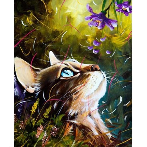 Katteblomst diamantmaleri (30*40 cm)