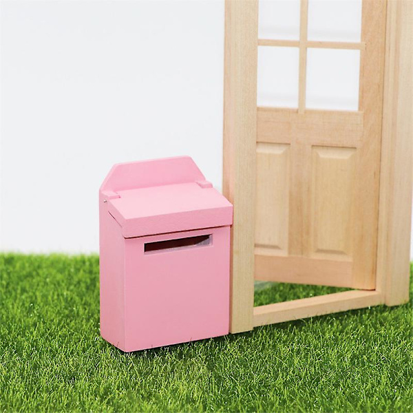 1:12 farve postkasse til miniature møbeldukke 3 stykker, Pink