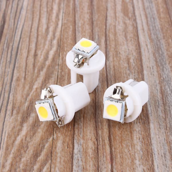 10 ST T5 bilmåler 5050 1SMD LED Speedo Dashboard Dash Side Lyspære 12V