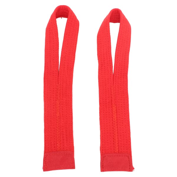 1 par løftestropper for håndledd, myk polyester, fast antiskli, treningsstudio, styrketrening, håndleddsrem, rød