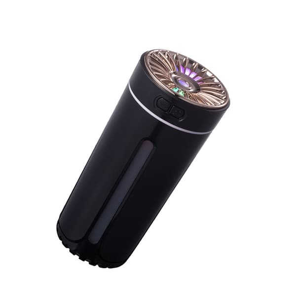 300 ml billuftfugter farverigt natlys Mini USB bærbar æterisk oliediffuser til hjemmekontor sort