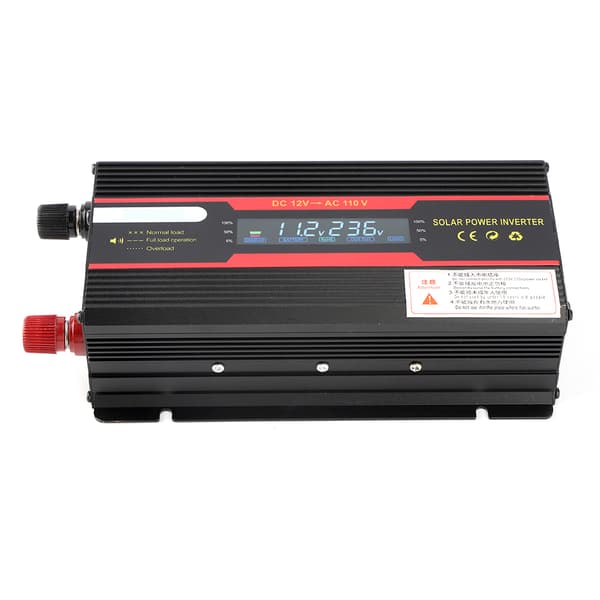 1000W Bil Power Inverter 12V til 110V LCD Display