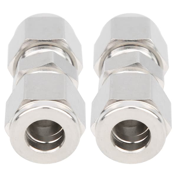 316 rustfrit stål dobbeltmuffe røradapter lige kompressionsfitting 2 STK 10 mm