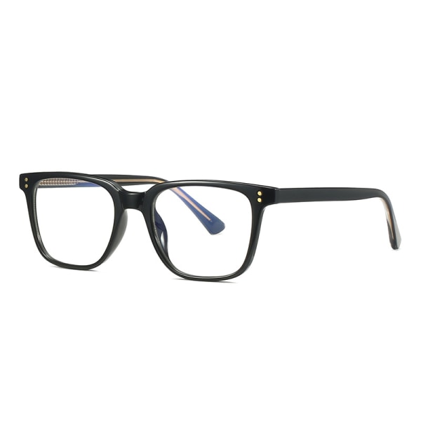 Anti-blått lys briller svart innfatning imitert flat speilplate tidevann gatedekorasjon skytebrilleinnfatning