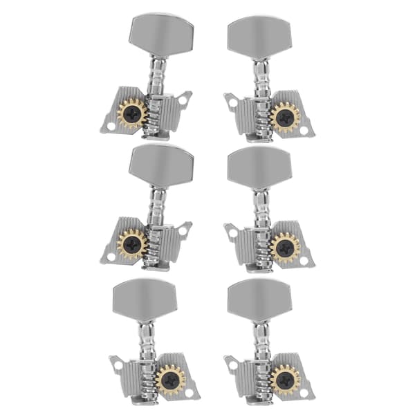Gitarrstämskruvar Mekanik Silver Ersättningsdelar 2 Vänster 4 Höger för Ukulele