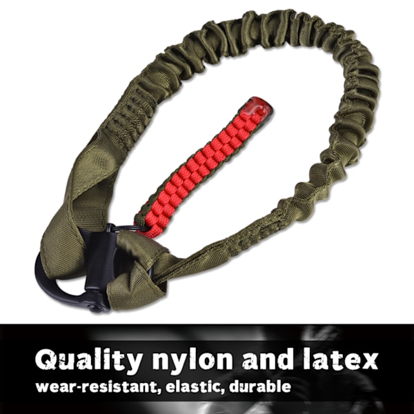 Udendørs CS Essential Gun Rope Taktisk Mission Rope Elastisk Sikkerhedstov Midje Beskyttelse Deluxe Version (Grøn (SL-21-OD)) Green