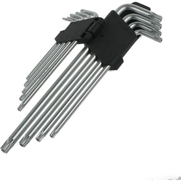 9st Torx set Star Hex (Metric/Torx) Lång arm med CRV-handtag Torx Offset skruvmejsel Set T10 T15 T20 T25 T