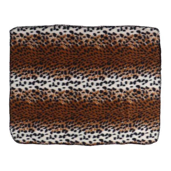 Maskinvaskbart plysjteppe med leopardtrykk for små hunder