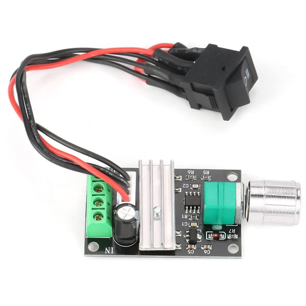 PWM DC Motor Hastighetskontroller 6V 12V 24V 3A Reversibel Bryterkontroll